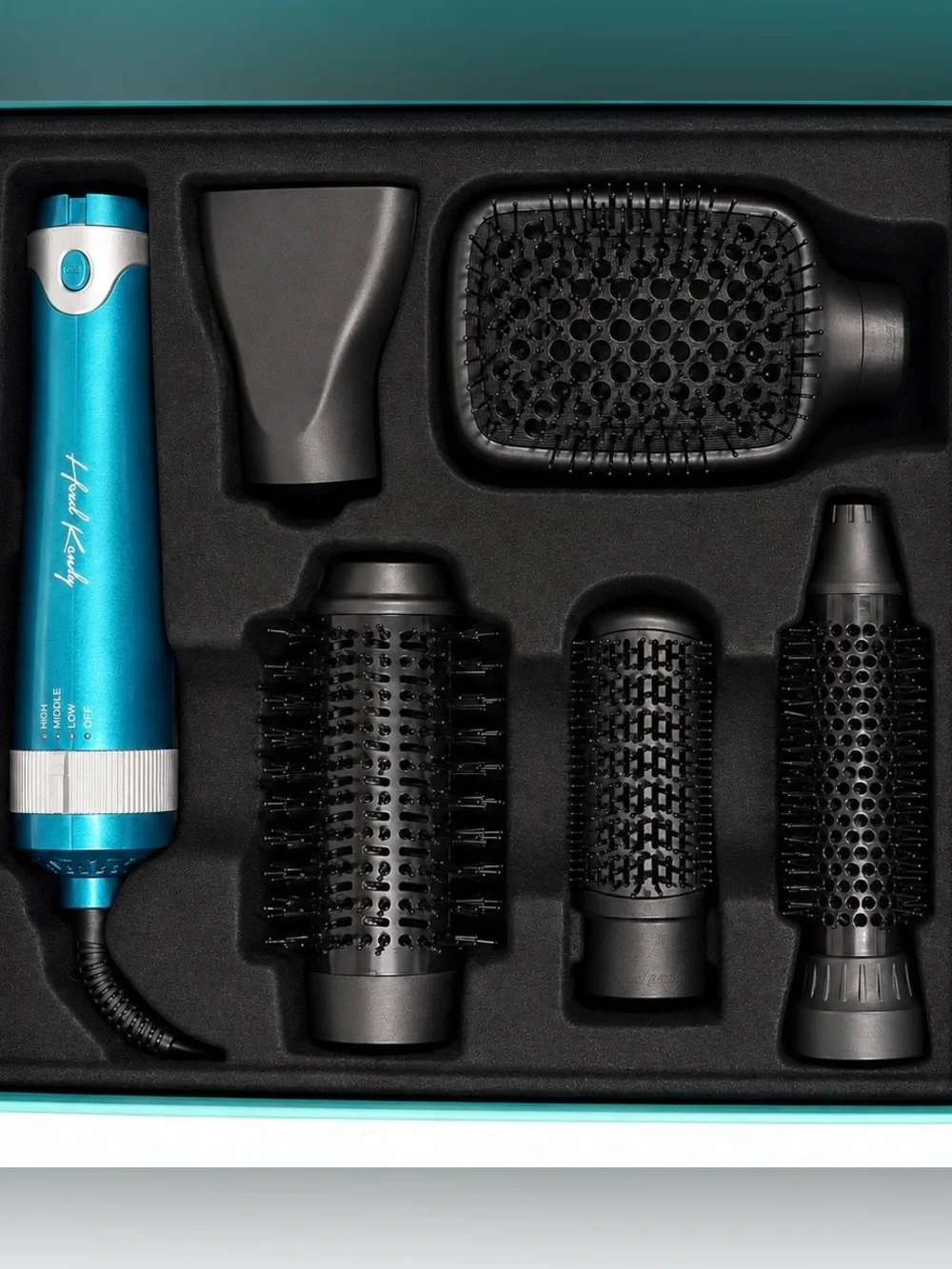 Head Kandy Commitment Issues Interchangeable Air Brush 6-Piece Set Teal New